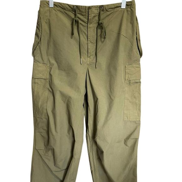 Nili Lotan Lison Cargo Pants Oversized Straight Leg Relaxed Fit Green Size Small - Picture 5 of 13